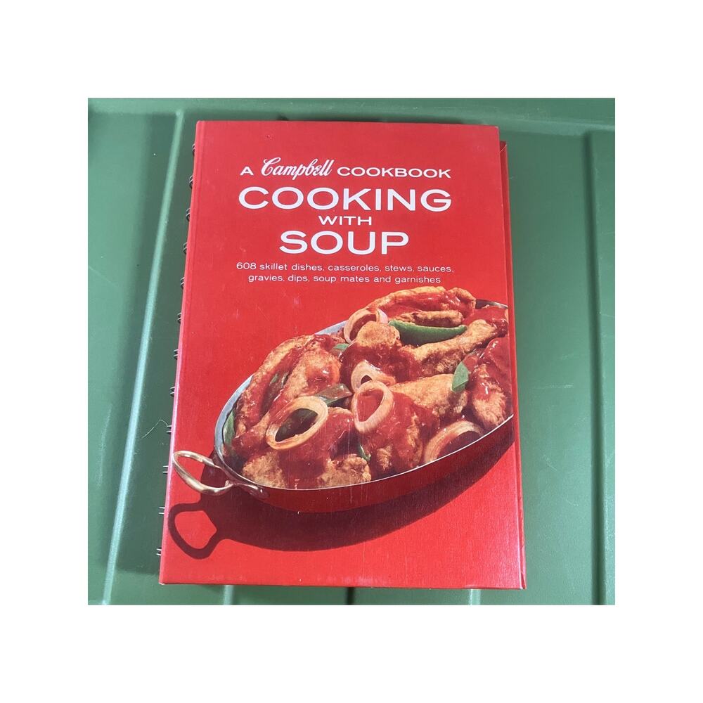 VTG Campbell's Cookbook:‎ Cooking with Soup, 1976, Vintage, 70s, Red, Recipes